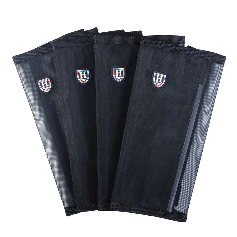 Harrison Howard Loose-Fitting Horse Fly Leggings Breathable, Tear-Resistant Fine Mesh Leg Guards Stay-on Comfortable Fly Boots (Set of 4) Black Pony - PawsPlanet Australia