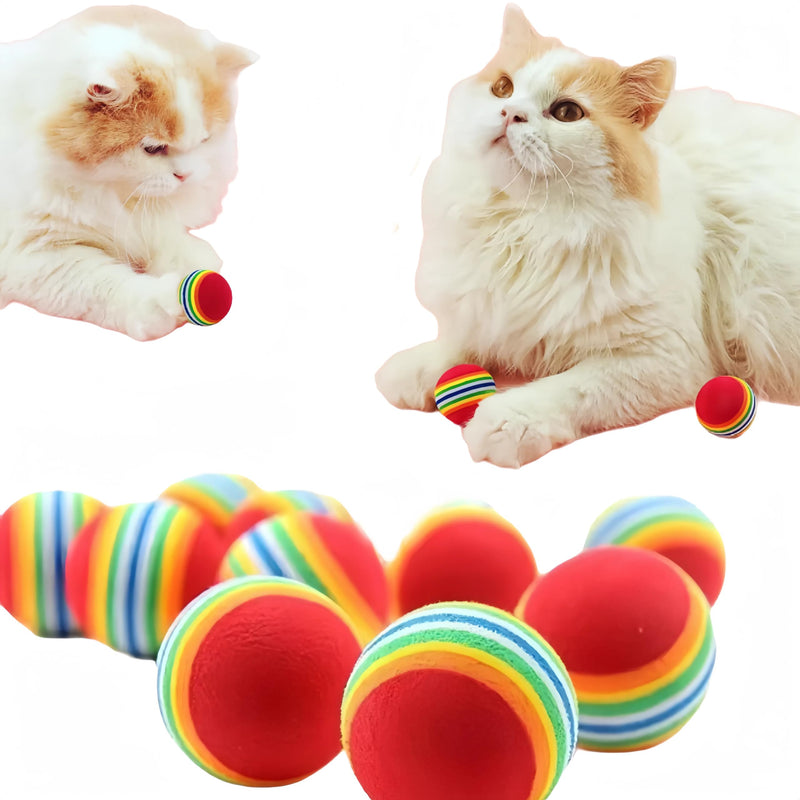 10 pcs Larger 1.38 "Soft EVA Foam Interactive Indoor Quiet Toy Balls, 35mm Diameter Dog and cat Toy Balls Quiet Toy Balls for Pets to Play Alone.Kittens Toys.Cat Toy Sponge Ball. - PawsPlanet Australia