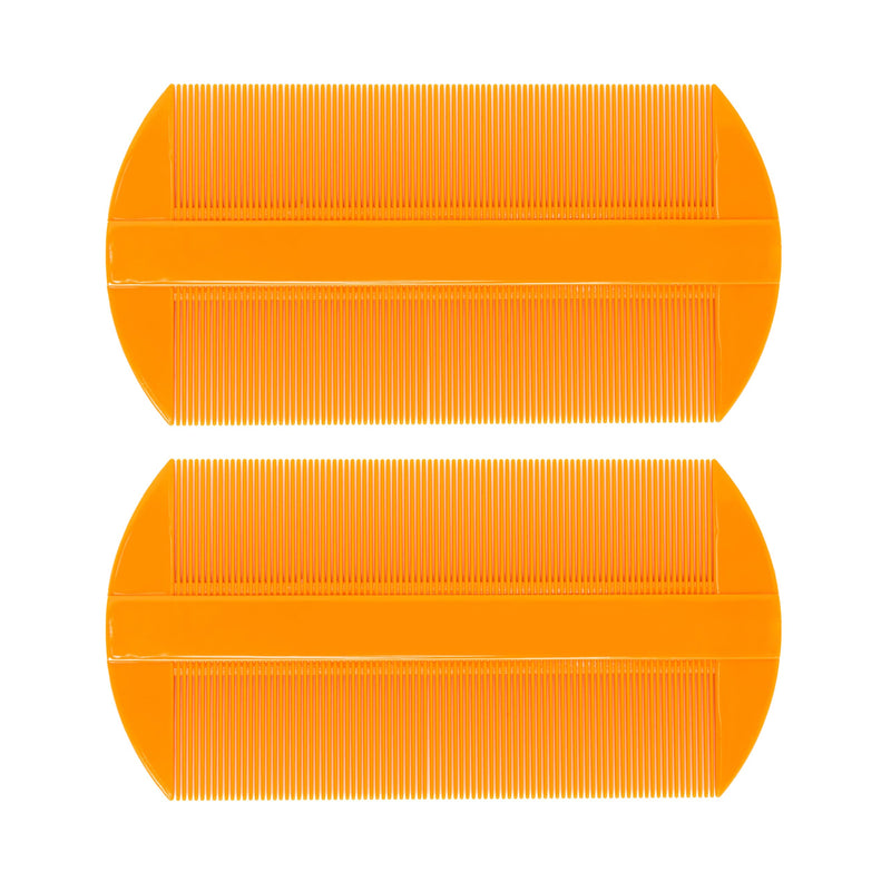 Flea Comb for Cats & Dogs - Double Sided Dandruff Comb - Fine Tooth Comb - Plastic Dog/Cat Flea Comb for Grooming - Flea Brush for Dogs and Cats, Puppy, Kitten, 2 Pcs - PawsPlanet Australia