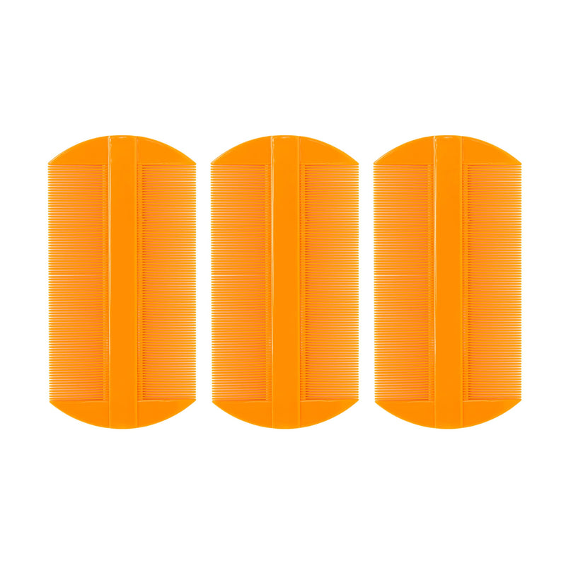 Flea Comb for Cats & Dogs - Double Sided Dandruff Comb - Fine Tooth Comb - Plastic Dog/Cat Flea Comb for Grooming - Flea Brush for Dogs and Cats, Puppy, Kitten, 3 Pcs - PawsPlanet Australia