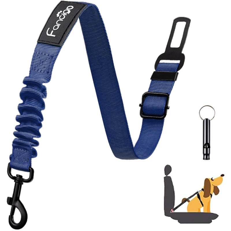 Dog Seat Belt for Car. Adjustable Dog Safety Seatbelt. Adjustable Strap, Strong Nylon Fabric, Bungee Buffer Dog Puppy Car Seat Belt. (Navy - 1 Pack) Navy - 1 pack - PawsPlanet Australia
