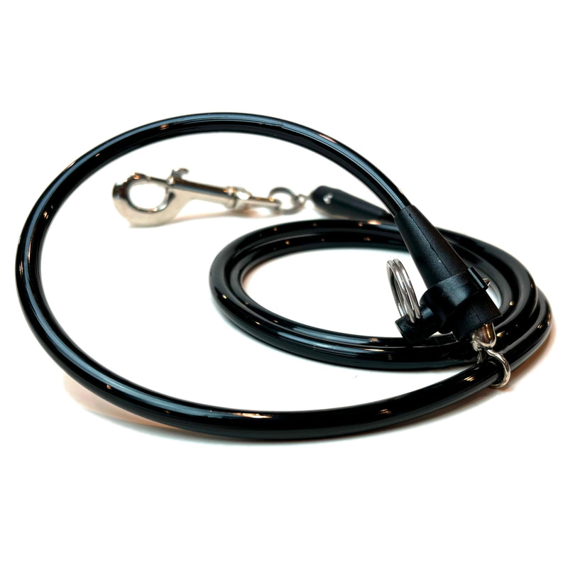 XM | Wag More Premium Dog Leash Medium Flex, Water Proof Dog Leash, Accessory Compatible, Odor Proof, Multifunction Adjustable Quick Release, 4-6 ft +, Black Medium Flex - 4-6 ft + - PawsPlanet Australia