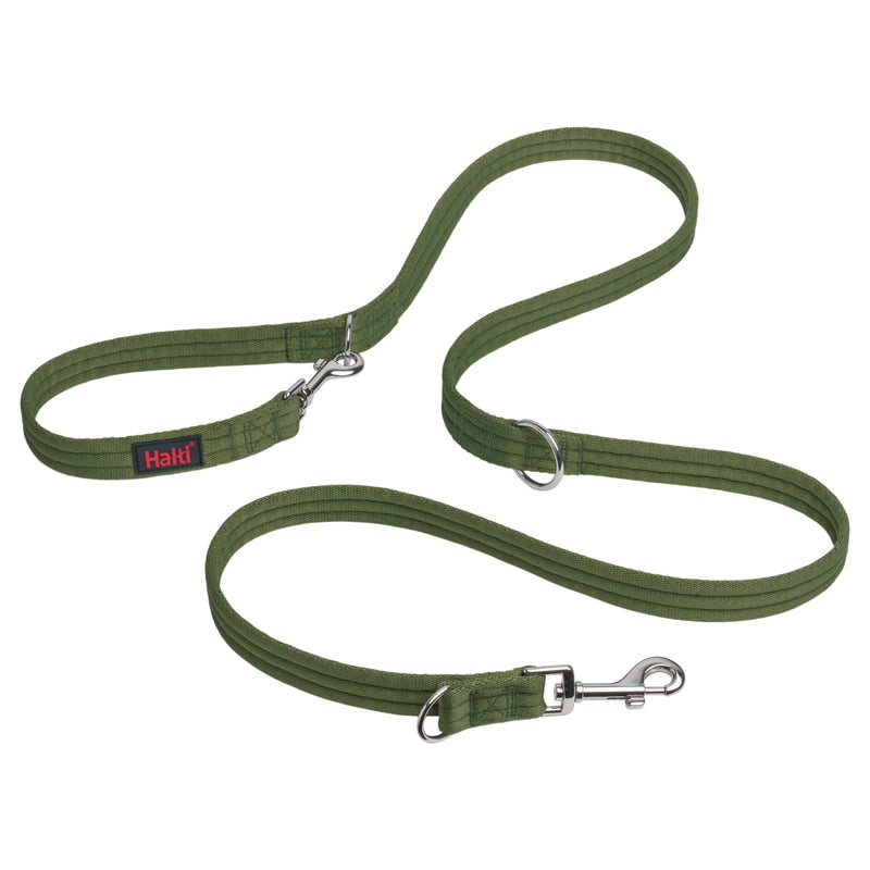 HALTI Training Leash - Multifunctional Double-Ended Dog Leash, Ideal for Anti-Pulling Dog Training. Lightweight & Durable. Suitable for Small to Medium Dogs & Puppies (Size Small, Forest Green, 2m) - PawsPlanet Australia
