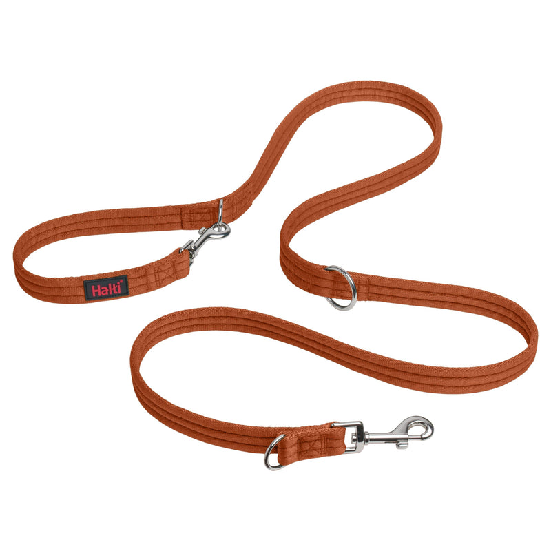 HALTI Training Leash - Multifunctional Double-Ended Dog Leash, Ideal for Anti-Pulling Dog Training. Lightweight & Durable. Suitable for Medium to Large Dogs & Puppies (Size Large, Burnt Orange, 2m) - PawsPlanet Australia