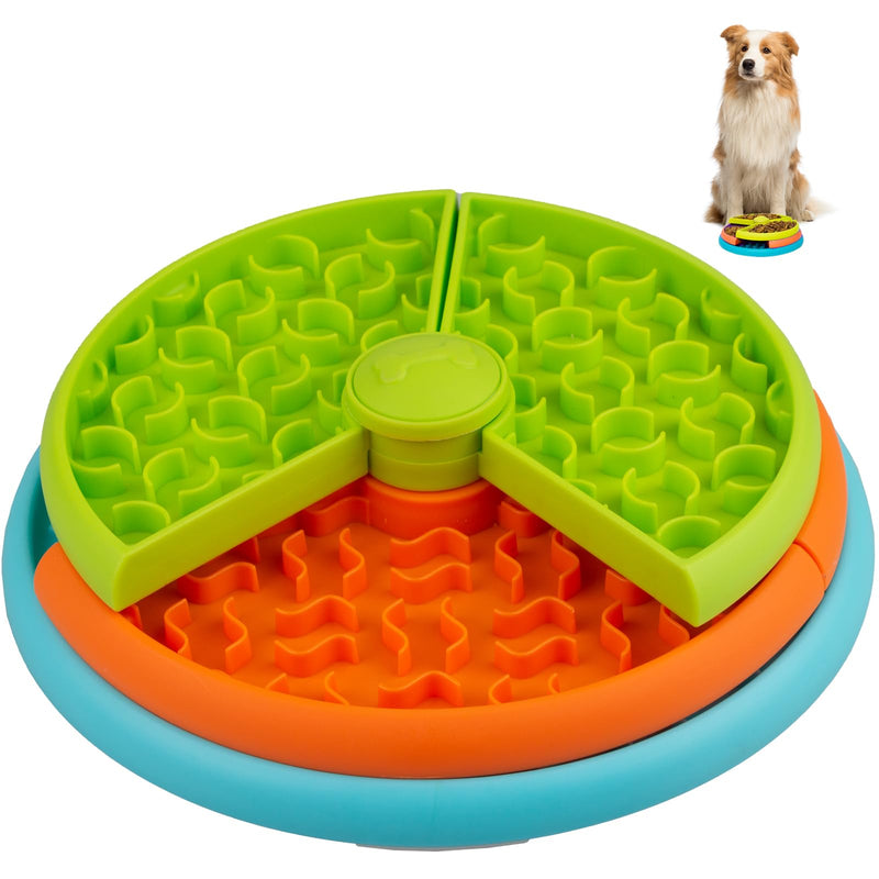Slow Feeder Dog Bowl 3 Levels, Reduces Boredom and Anxiety Dog Food Puzzle Feeder, Non-Slip Interactive Dog Feeder, Suitable for Small/Medium/Larger Dogs Orange - PawsPlanet Australia