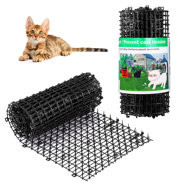 Cat Scat Mat with Spikes 6.5FT Cat Deterrent Mats Plastic Scat Mat for Dogs and Cats Spike Deterrent 6.5ft Black - PawsPlanet Australia