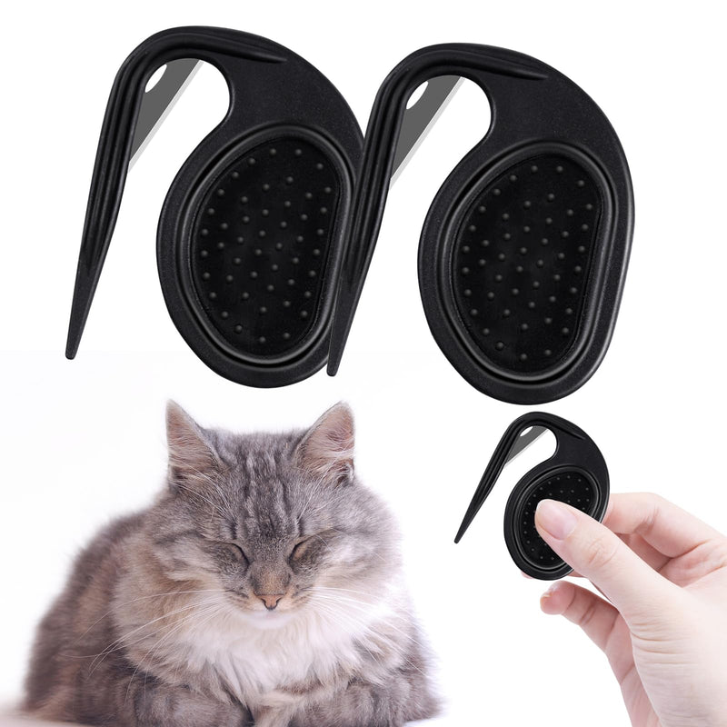 2 Pcs Knotting Comb for Cats Dogs, Pet Dog Shedding Brush, Pet Grooming Supplies for Removing Tangled and Grooming Loose Knotted Hair Black 2pc - PawsPlanet Australia
