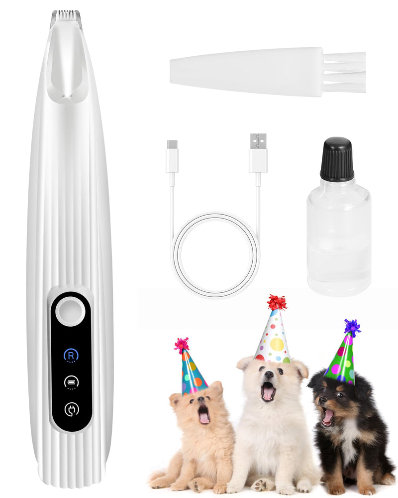 Upgraded Dog Paw Trimmer with LED Light, 9 mm Mini Blade (0.35 inches), Smart Display, Type-C Rechargeable Pet Clippers for Small Dogs Cats Trimming Paws, Eyes, Ears, Face, and Rump - PawsPlanet Australia