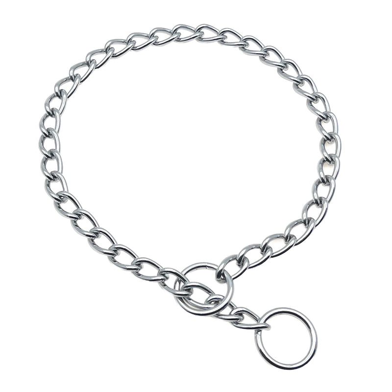 Dog Choke Collar Slip P Chain,Heavy Chain Dog Metal Training Choke Collars, Adjustable Weather Proof Alloy Steel Necklace for Small Medium Large Dogs… (Silver, 3XL) 3XL(28 inch) silver - PawsPlanet Australia