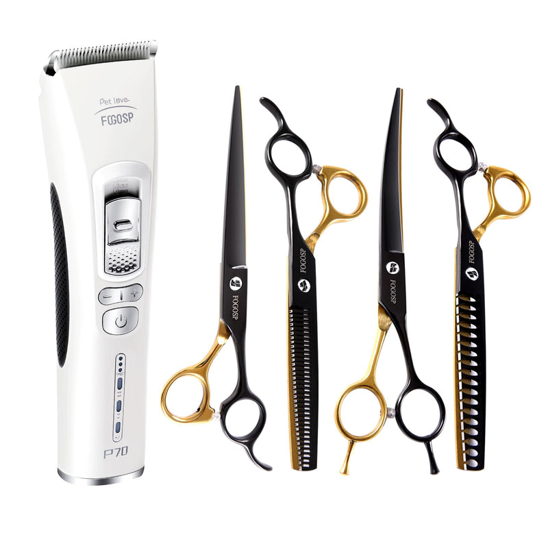 Dog Grooming Set with Powerful Dog Clippers and 1 Set Dog grooming scissors - PawsPlanet Australia