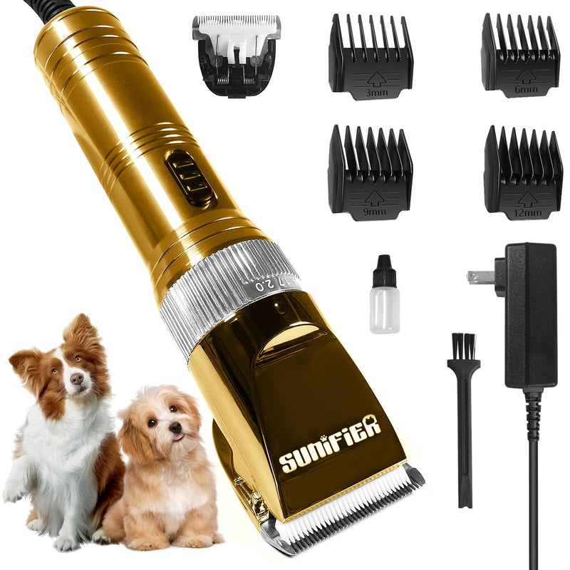 Professional Dog Grooming Clippers for Thick Coat - Dog Hair Trimmer for Grooming- Sheep Shears for Thick Hair – Pet Grooming Clippers for Dogs, Cats, Sheeps, Horse (Gold) Gold - PawsPlanet Australia