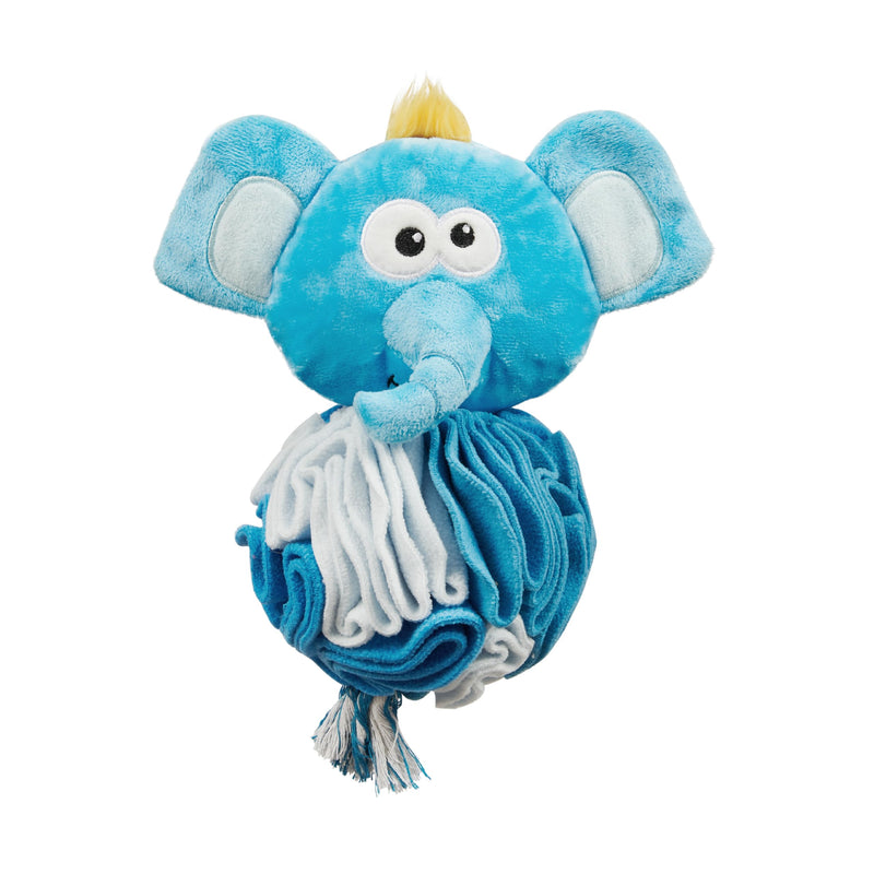 Outward Hound Nina Ottosson Stuff N' Snuffle Plush Snuffle Ball Dog Puzzle, Elephant, Blue - PawsPlanet Australia