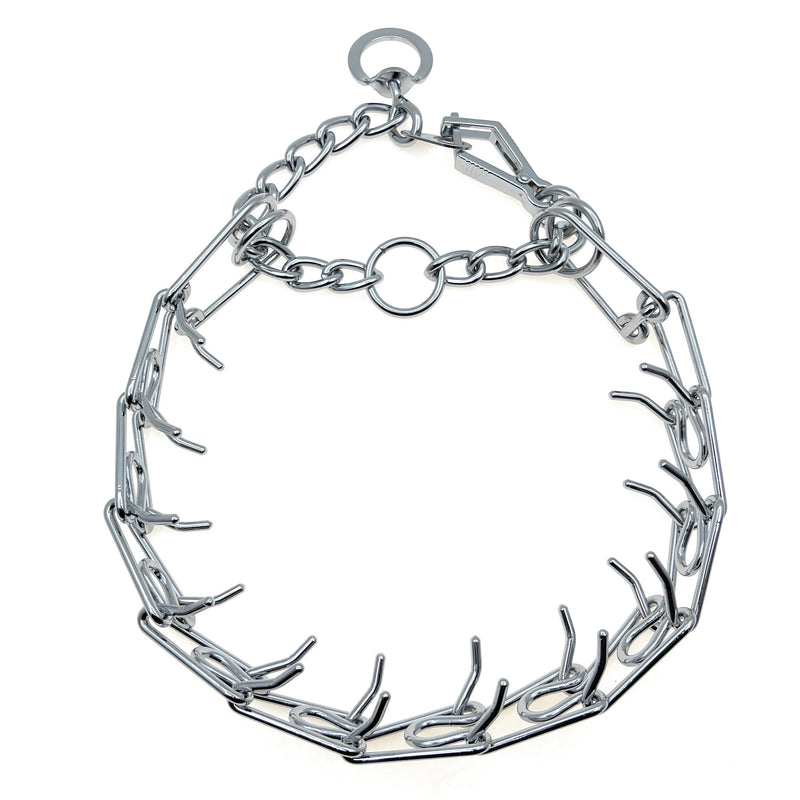 Silver Prong Pinch Dog Collar， No Pull Dog Collar Adjustable Quick Release Dog Training Collar with Quick Release Buckle for Small Medium Large Dogs(L) L - PawsPlanet Australia
