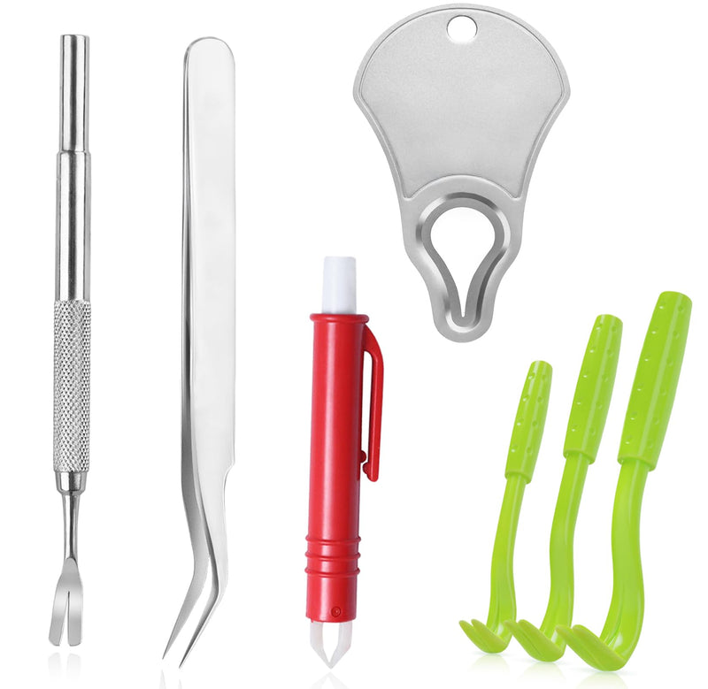 Tick Removal Tool for Dogs, Stainless Steel Tick Tweezers Remover Tick Key Remover Tool Kit, 4 Pack Quick & Safe Tick Twister Remover for Dogs Cats Human - PawsPlanet Australia