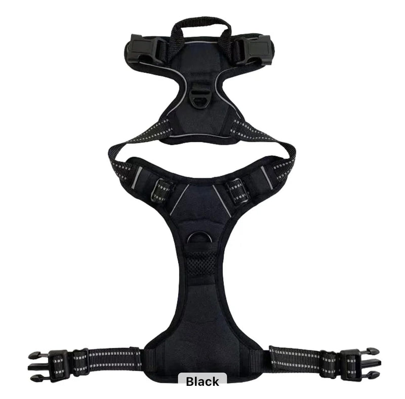 Enorme Dog Harness with Leash & Poop Bag Container + 350 ML Bowl, No-Pull Pet Harness Adjustable Soft Padded Dog Vest Reflective Oxford Vest with Easy Control Handle. (Black, Small) Black - PawsPlanet Australia