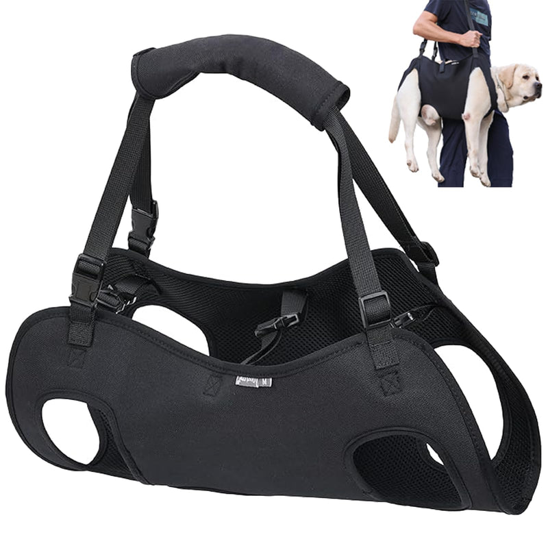 Dog Lift Harness, Emergency Backpack Pet Legs Support & Rehabilitation Sling Carrier, Adjustable Lifting Straps Carrier for Senior Elderly Dogs Joint Injuries Arthritis M - PawsPlanet Australia