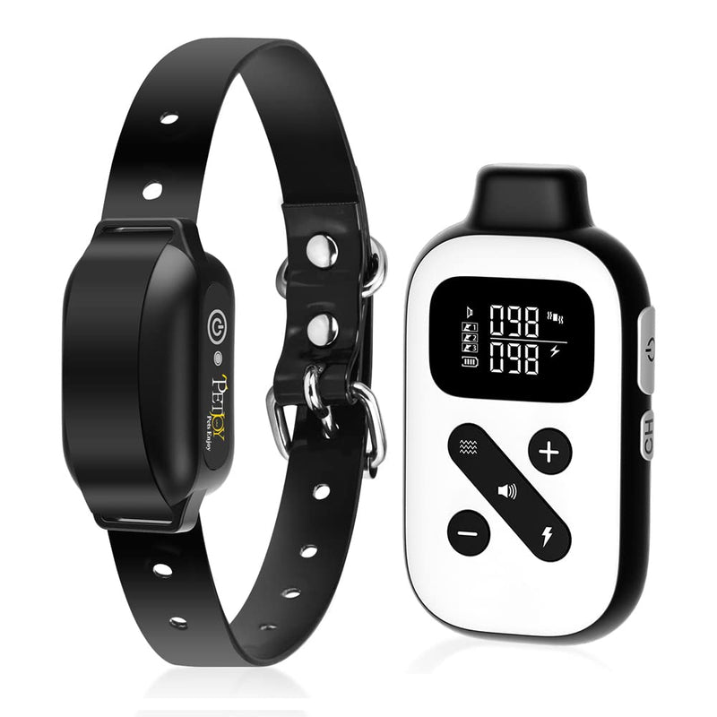 PetJoy Bark Collar with Remote, Bark and Training Collar Combo, Shock Collar for Large Dogs, Auto Bark Collar - Shock, Vibration, Beep and Auto Mode (Level 1-5), Remote Range 2800 Ft - PawsPlanet Australia