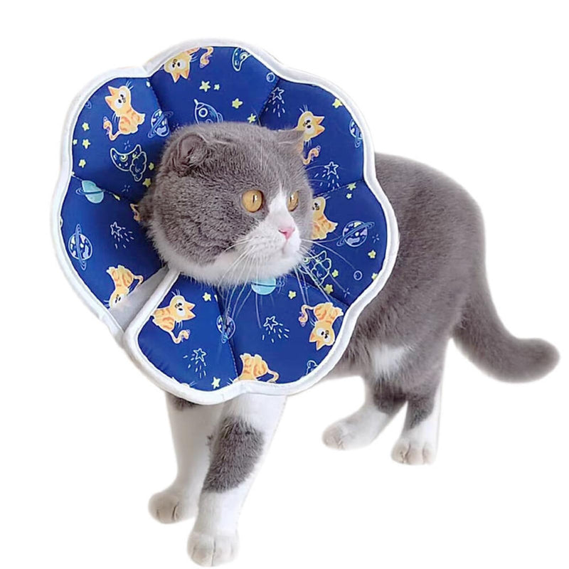 BAMY Cat Recovery Collars Waterproof Pet Cone Stop Licking After Surgery Kitten Elizabethan Collar for Cats Small Dogs (Blue, XS (Neck Circumference 4.3"-5.5")) Blue XS (Neck circumference 4.3"-5.5") - PawsPlanet Australia