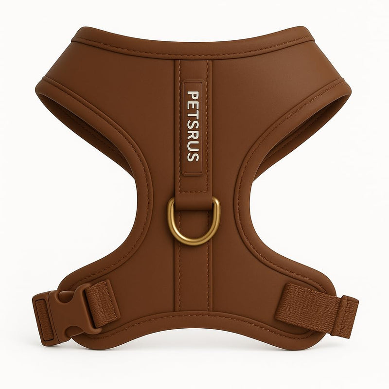 Premium No-Pull Dog Harness Soft Neoprene & Breathable Mesh Vest with Front & Back Clip D-Rings Adjustable Lightweight Walking Harness for Puppies, Small & Medium Dogs (Bronze Brown Gold, M) Bronze Brown Gold M: Neck=15.4-20.1''/Chest=18.1-24.4'' - PawsPlanet Australia