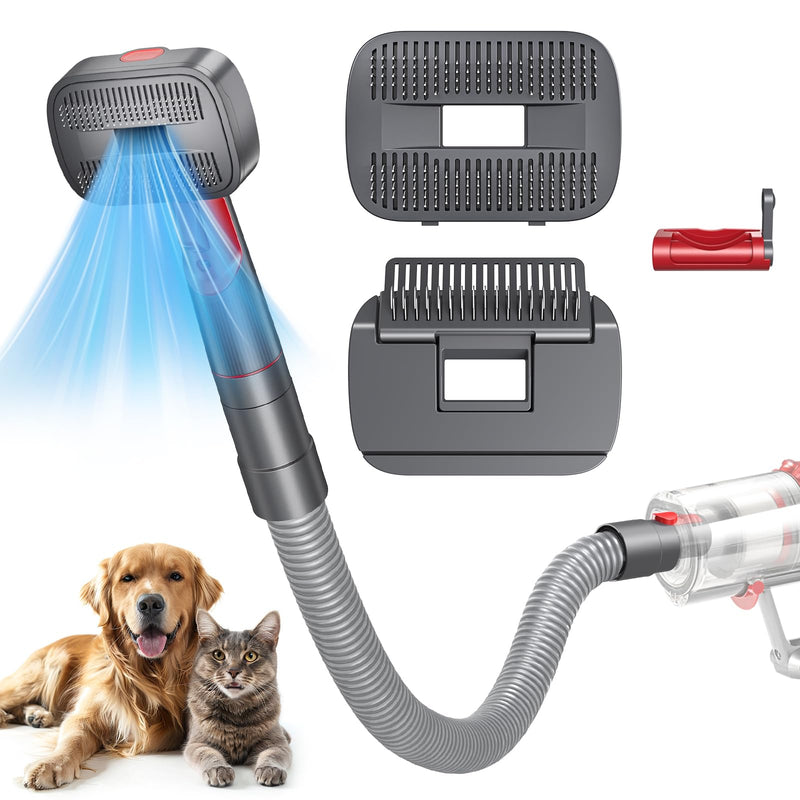 Pet Dog Grooming Attachment Kit Compatible with Dyson V7 V8 V10 V11 V12 V15 Vacuums (Not for V6), Dog Deshedding Brush Attachment for Shedding Grooming, Hair Grooming Tools for Dog and Cat, 6 Pack - PawsPlanet Australia