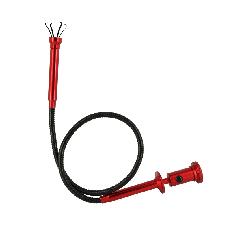 Flexible Claw Pickup Tool with Magnet Tool Flexible telescoping Claw led Light Grabber Extend，Long 28'' Four Claw 4-Claw for Small Parts Pickup Reacher Tool for Mechanics,Jewelry,Kids,etc. (Red) Red - PawsPlanet Australia