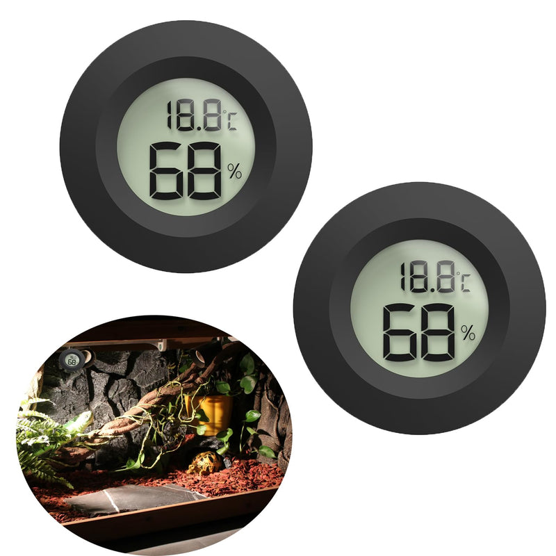 Reptile Tank Accessories, 2pcs Reptile Thermometer and Humidity Gauge, Bearded Dragon Tank Thermometer Humidity Gauge for Jumping Spider, Leopard Gecko, Hermit Crab, Gecko, Ball Python, Lizard. - PawsPlanet Australia