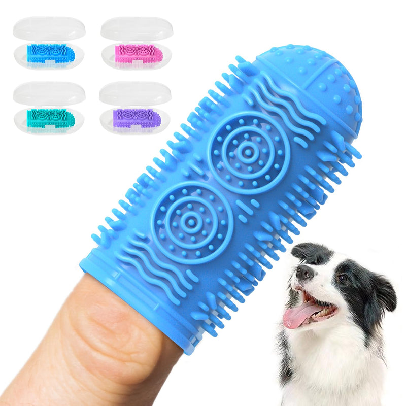Coredy 4 Pack Dog Toothbrush, Soft Silicone Pet Toothbrush, Finger Toothbrush Covers Kit for Dog Teeth Cleaning & Dog Dental Care - PawsPlanet Australia