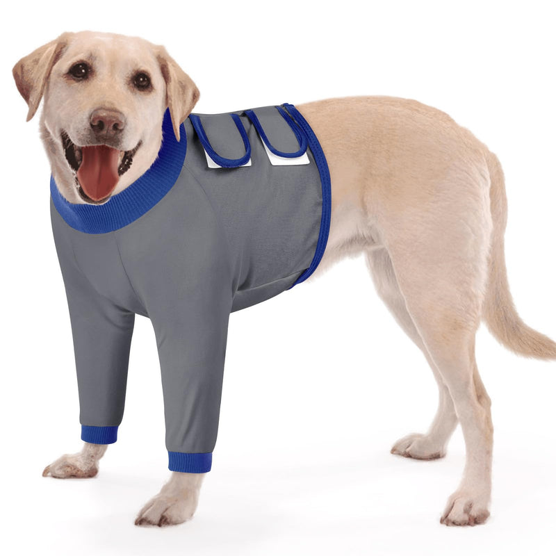 KOESON Dog Recovery Sleeve for Front Legs, Soft Dog Surgery Recovery Suit After Surgery Dog Elbow Protector, Adjustable Dog Leg Sleeve to Stop Licking for Leg Injuries Dog Cone Alternative Grey XL X-Large - PawsPlanet Australia