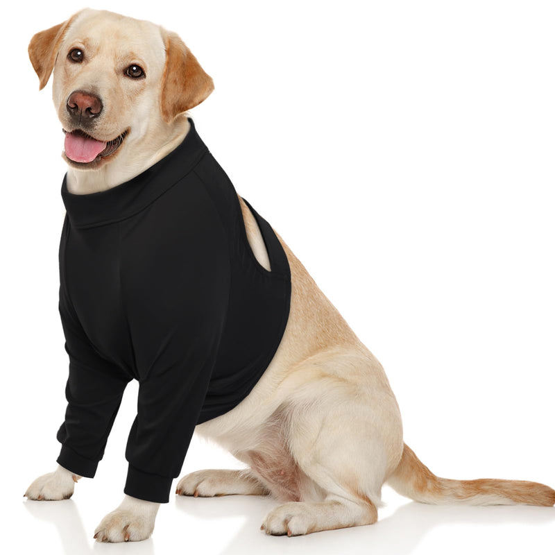 ROZKITCH Dog Surgery Recovery Sleeve Front Legs, Pet Anti Licking Wound Elbow Brace Elbow Protector, Dog Recovery Suit Cone Collar Alternative for Joint Care ACL CCL Arthritis Sprain Black 2XL 2XL(Chest Girth:29.9"-37") - PawsPlanet Australia