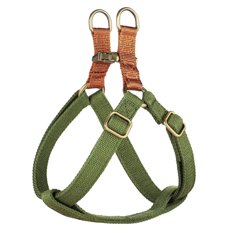 Didog Step in Dog Harness with Metal Buckles, Freedom Nylon Dog Halter Vests for Small Dogs Easy Walking Training(S:Chest 13-22", Green) S: Chest 14-22", Fit 7-18 lbs - PawsPlanet Australia