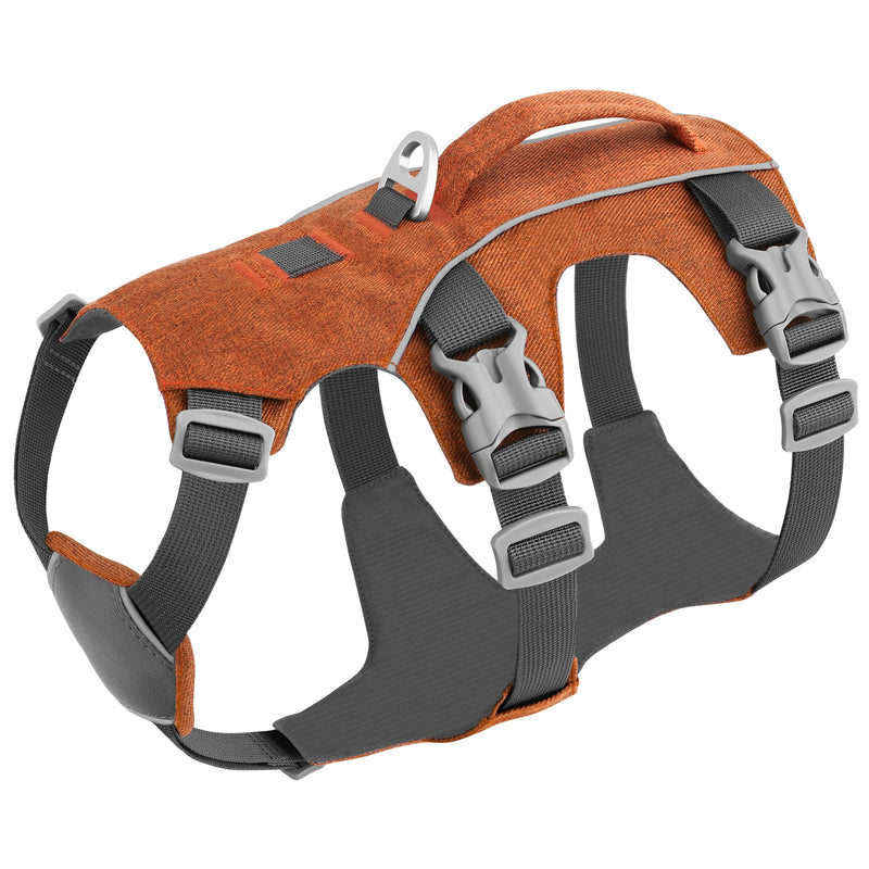 Escape Proof Dog Harness with Handle - Reflective No Pull Dog Vest, Lightweight Full Body Pet Harness Adjustable for Small Dogs Walking,Training(Blue,Chest:14-22") Chest:14-22", Fit 8-12 lbs Orange - PawsPlanet Australia
