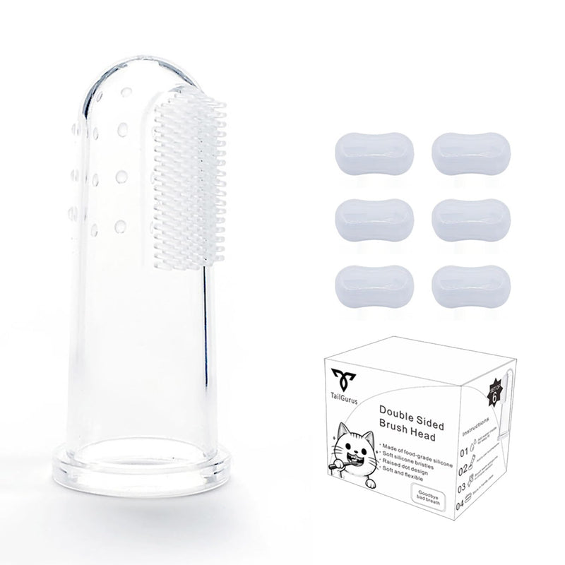6 Units Pack Pet Finger Toothbrush for Dogs & Cats, Extra Soft Silicone Bristles Professional Dog Toothbrush & Cat Toothbrush, Easy Teeth Cleaning for Dog Dental Hygiene - PawsPlanet Australia