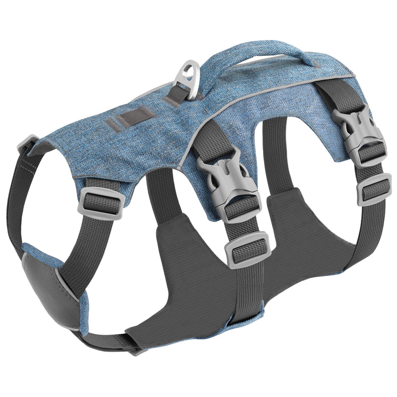 Escape Proof Dog Harness with Handle - Reflective No Pull Dog Vest, Lightweight Full Body Pet Harness Adjustable for Small Dogs Walking,Training(Blue,Chest:14-22") XS: Chest 14-22", Fit 8-12 lbs Blue