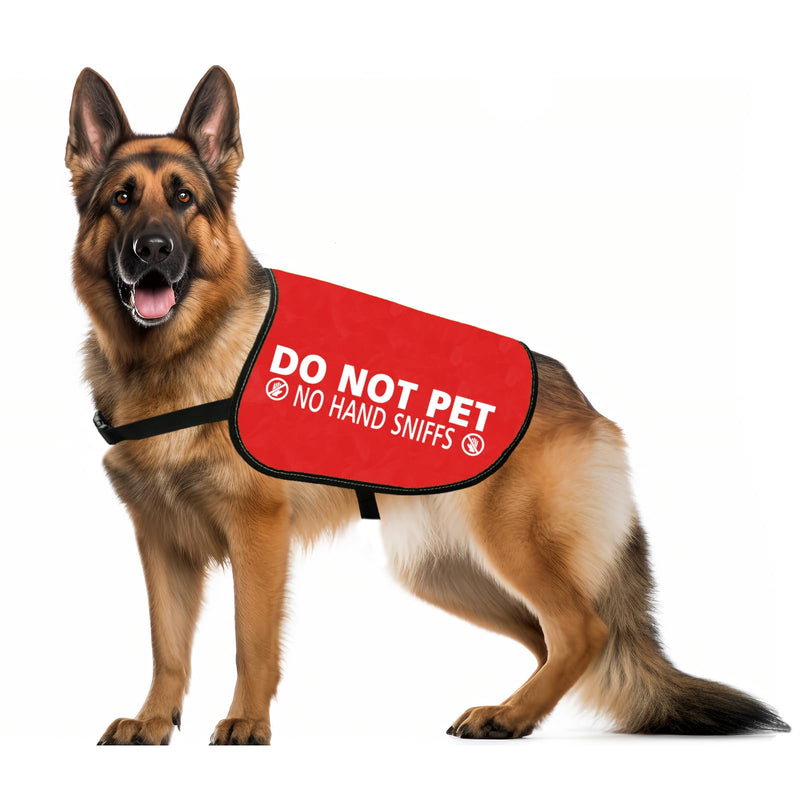 JXGZSO Nervous Anxious Dog Slogan Warning Vest Do Not Pet No Hand Sniffs Dog Jacket Vest (No hand sniffs L) No hand sniffs L - PawsPlanet Australia
