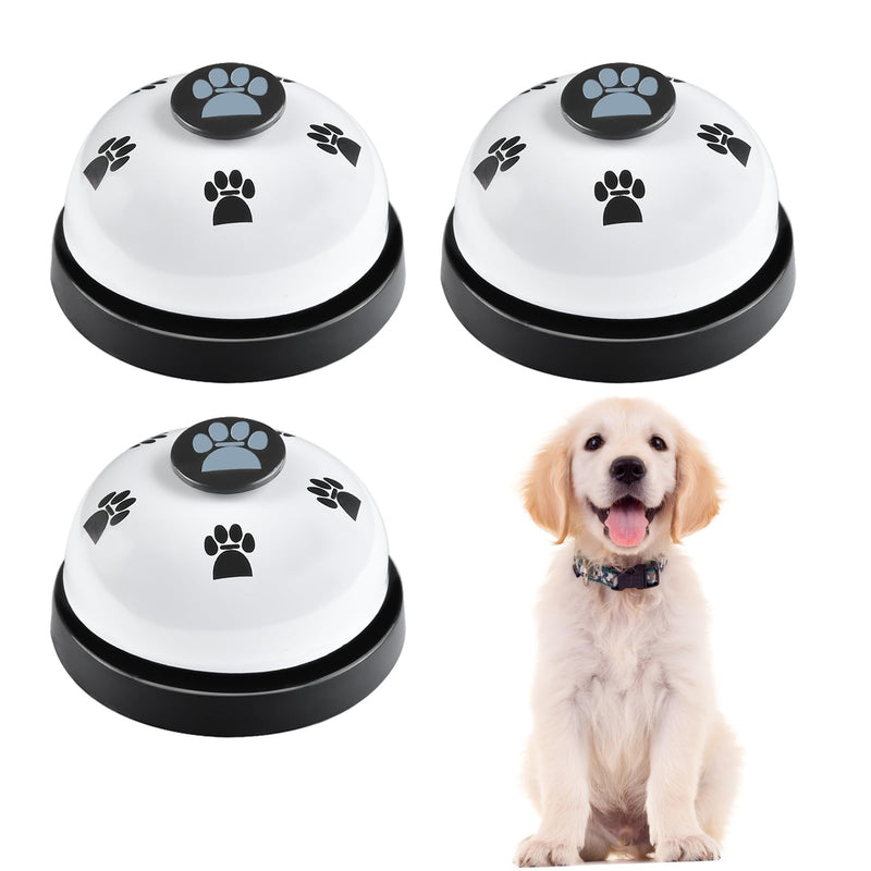 3 Pack Dog Doorbells, Pet Training Bells for Outside Potty Training and Communication, Bell for Dog Cat Puppy Interactive Toys (White, 3 Pack) White - PawsPlanet Australia
