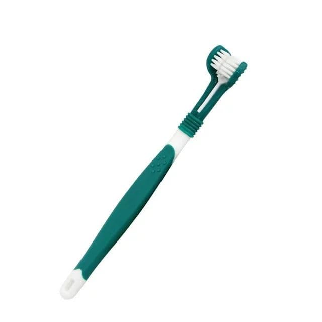 Dog Toothbrush, Triple Headed Toothbrush Dog Toothbrush for Pet Dental Care Health Supplies - PawsPlanet Australia