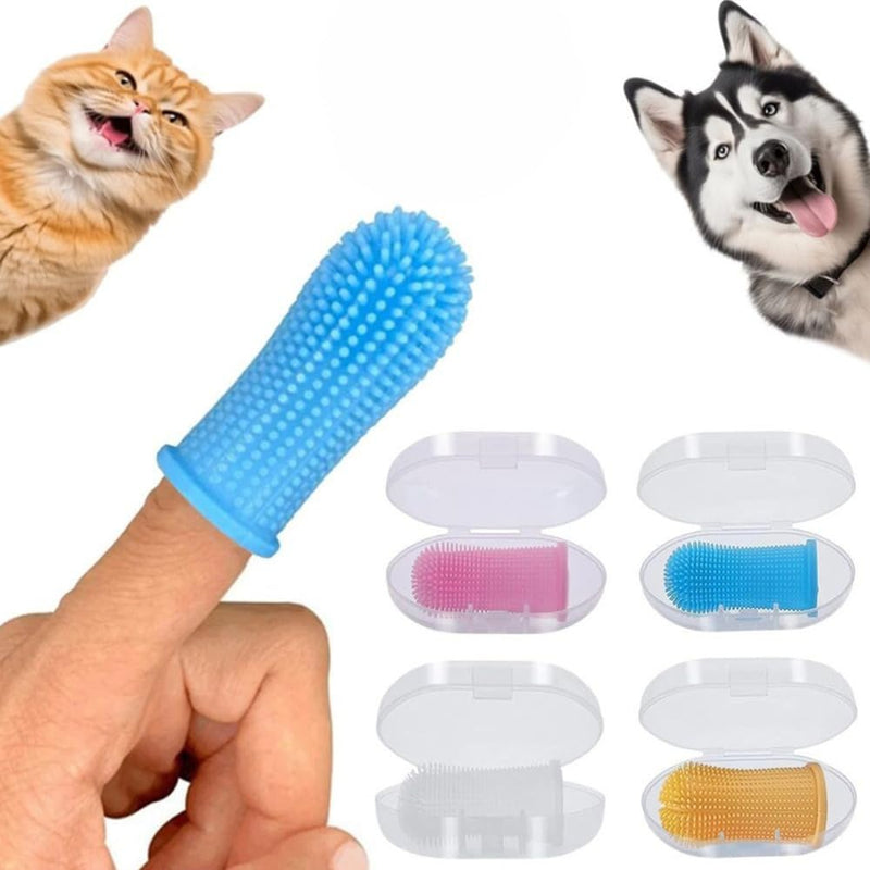 Dog Tooth Brush, Dog Tooth Brushing Kit, Cat Toothbrush, Pet Brushing Kit,Dog Teeth Cleaner Keep Your Pet's Smile Bright with Our Premium Dental Care Tool Dog Finger Tootthbrush Silicon - PawsPlanet Australia