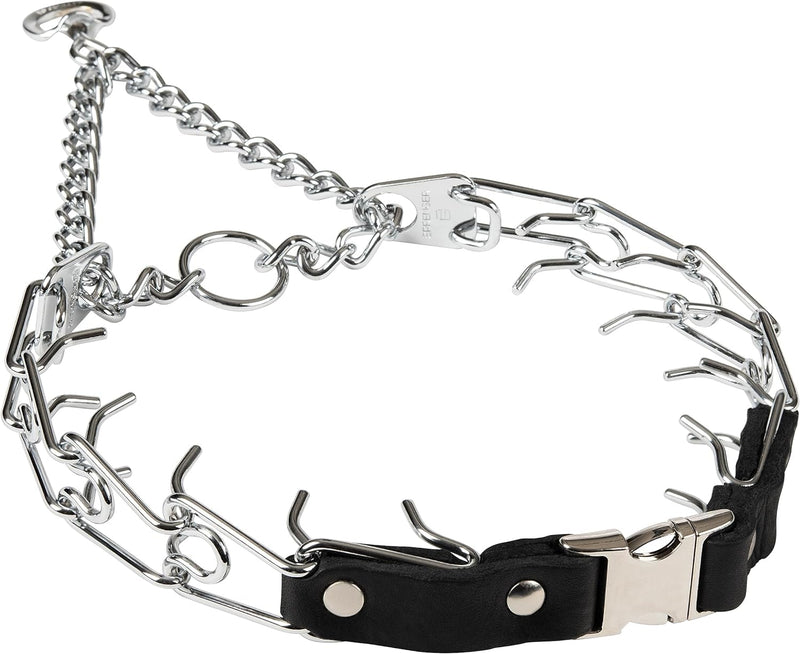 Herm Sprenger Prong Collar for Dogs Training – Quick Release Buckle & Swivel Ring for Easy Use – Made of Durable Steel Chrome Plated in Germany– 4.0mm Prongs for Large Dogs with 20-26" Neck - PawsPlanet Australia