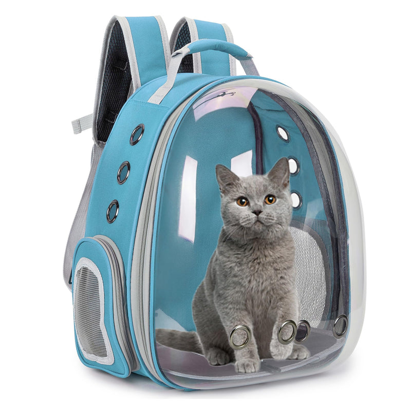 Cat Bubble Backpack Carrier for Small Medium Dogs Cats Carrying Bag, Airline Approved Pet Travel Carrying Bag Dog Hiking Walking Outdoor Backpack (Blue) Blue - PawsPlanet Australia
