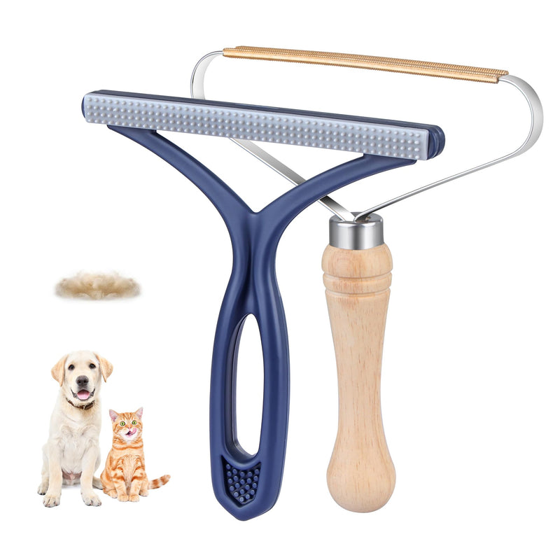 Pet Hair Remover for Couch - 2 Pack Dog Cat Hair Remover for Furniture Portable Pet Hair Fur Removal Tools Carpet Rakes Scraper for Furniture Car Mat Pet Tower Rugs - PawsPlanet Australia