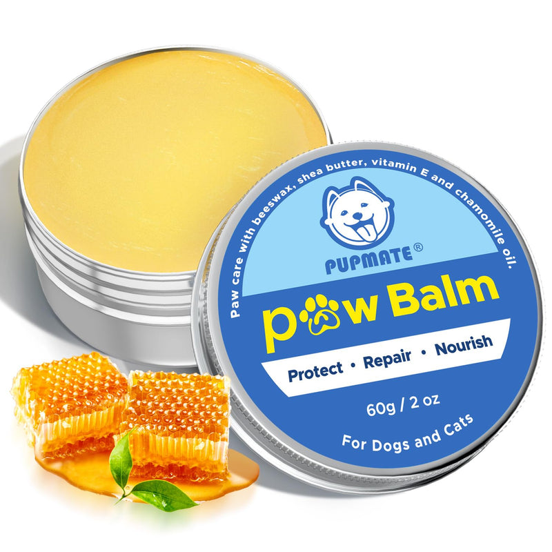 Dog Paw Pad Balm 2 oz | Heals & Moisturizes Dry, Cracked Paws | All-Natural, Safe for Dogs & Cats | Soothes Irritation, Hot Pavement & Cold Snow | Dog Nose Balm for Dry Noses - PawsPlanet Australia