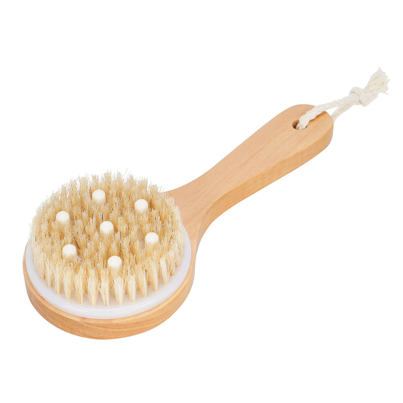 Dog Bath Brush Pet Shampoo Handle Bath Brush with Massage Points Dog Grooming/Washing/Massaging Wooden Brush Natural Bristle Dog Brush Removal Loos Hair for Cats Dogs - PawsPlanet Australia
