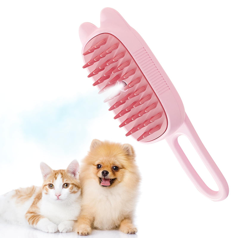 Cat Steam Bursh, Steam Pet Hair Brush for Cats and Dogs, 3 in 1 Cat Grooming Steam Brush for Massage, Multifunctional Cat Grooming Brush, Pet Hair Removal Tool Comb for Cats and Dogs - PawsPlanet Australia