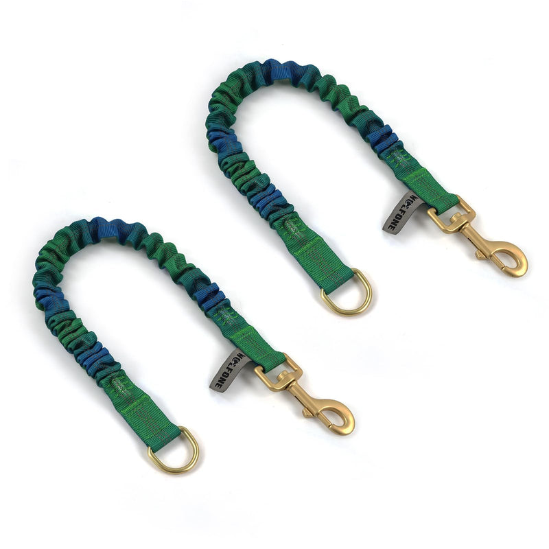 Wolfone Shock Absorber Reflective Threads Bungee Dog Leash for Running?Trainning?Recall 2-Pack Blue-Green Gradient 35-70cm - PawsPlanet Australia
