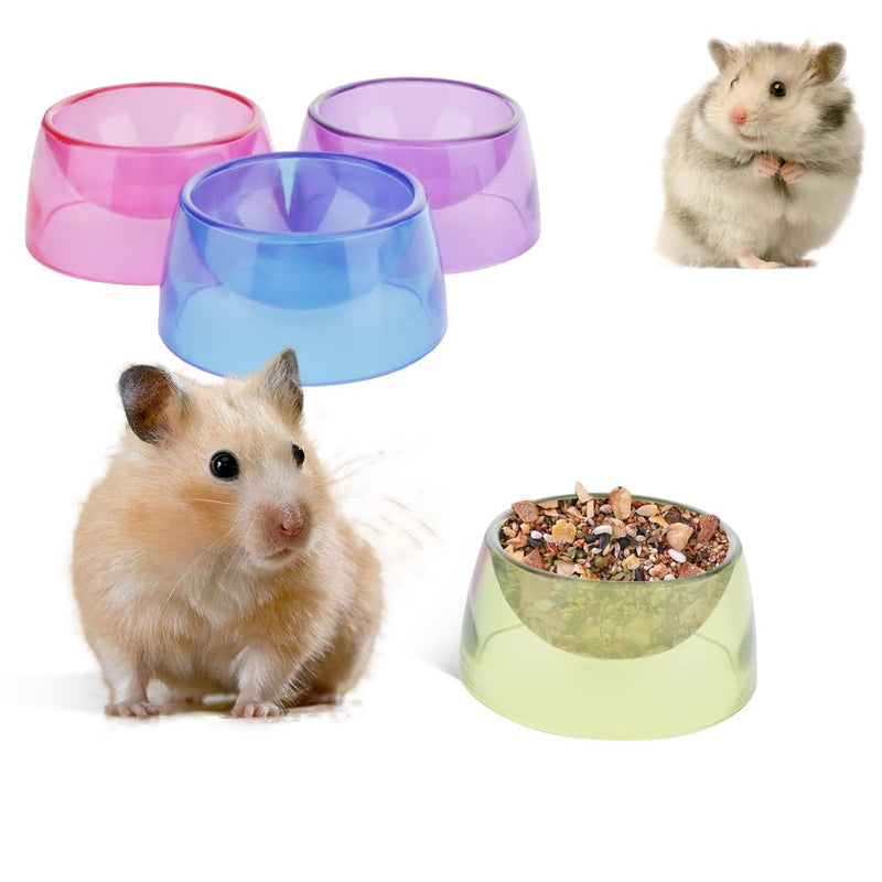4 Pcs Hamster Feeder Small Pet Food Bowl Anti-Chew and Anti-Knockover Food Bowl, Suitable for Hedgehog Gerbil Golden Bear Pet Chicken Pet Duck - PawsPlanet Australia
