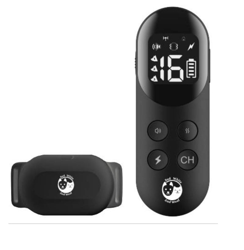 Dog Shock Collar with Remote, Rechargeable Training Shock Collar for Small Medium Large Dogs 1000Ft Control Range, Waterproof Electric Bark Collar with Beep, Vibration, Safe Shock Black (Black) - PawsPlanet Australia