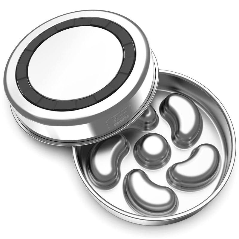 Slow Feeder Dog Bowl, Double-Layer Food-Grade Stainless Steel, Heavy Duty with Non-Slip Rubber Base, 2Cups Capacity for Small and Medium Dogs to Slow Down Eating - PawsPlanet Australia