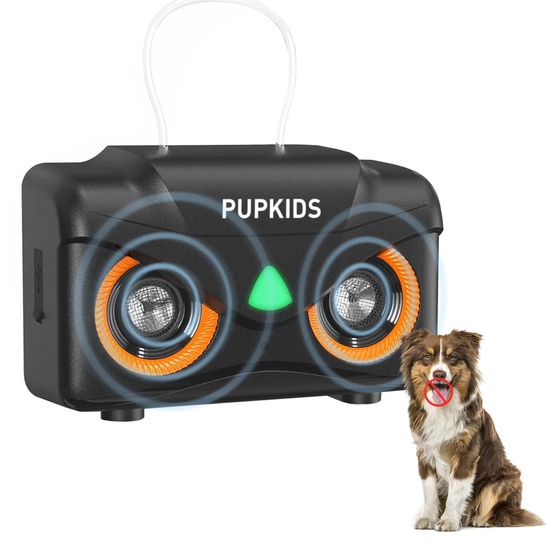 Dog Bark Deterrent Devices - Anti Barking Device for Dogs Indoor & Outdoor Up to 50 Ft, Rechargeable Ultrasonic Dog Barking Silencer with 3 Adjustable Modes Safe for Dogs & People Orange - PawsPlanet Australia