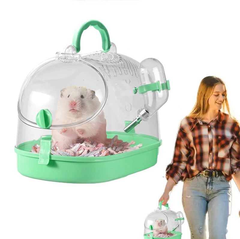 Portable Guinea Pig Carrier Travel Small Animal Carrier Breathable Travel Hamster Cage with Water Feeder - PawsPlanet Australia