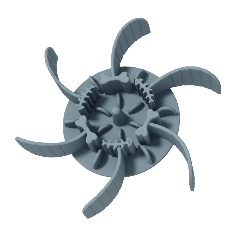 Slow feeder dog bowl insert with suction cup for pet dogs to prevent suffocation. Slow feeder insert is suitable for small and medium-sized dogs, basic dog bowls, and elevated cat bowls (grey) grey - PawsPlanet Australia